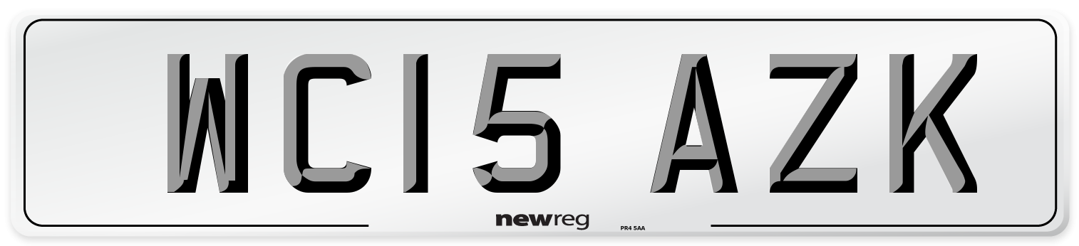 WC15 AZK Number Plate from New Reg
